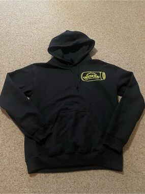 Gildan Black Hoodie with Yellow Twisted Tees Logo